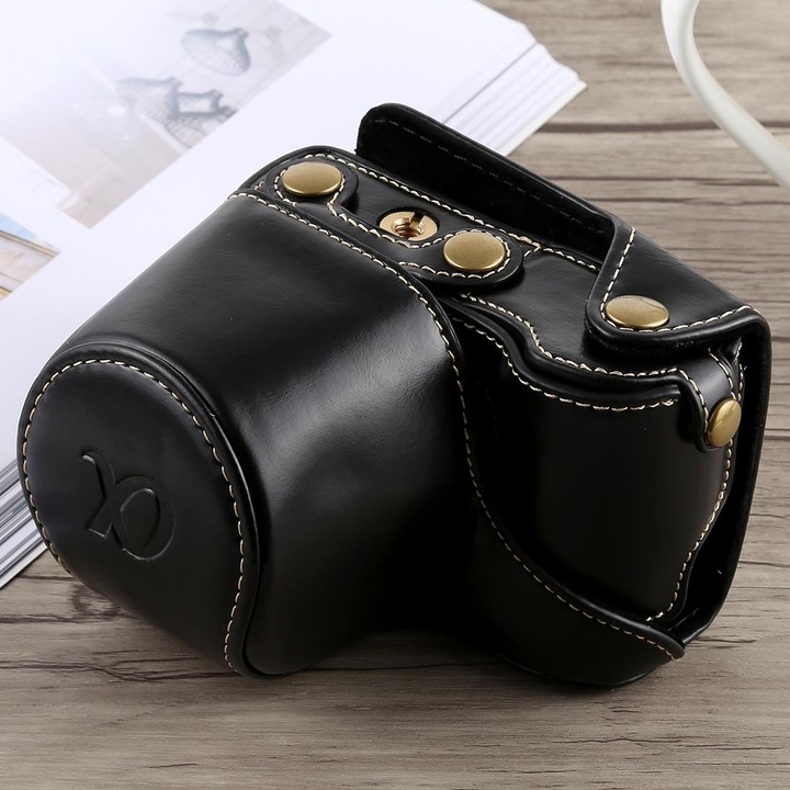 Full Body Camera PU Leather Case Bag with Strap for Sony A5100 (Black)