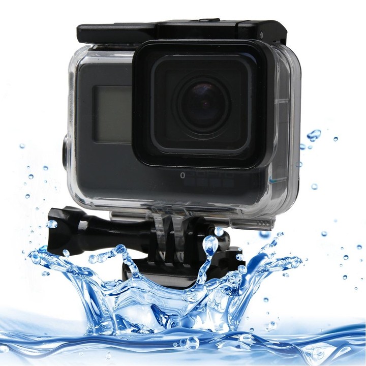 For GoPro HERO6 /5 Black 60m Underwater Waterproof Housing Diving Case with Touch Screen Back Door & Filter / Buckle Basic Mount