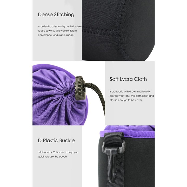 SLR Camera Lens Bag Micro Single Lens Bag Lens Inner Bile Bag Waterproof Protective Case Plus Velvet Thickening, Diameter: 10cm,