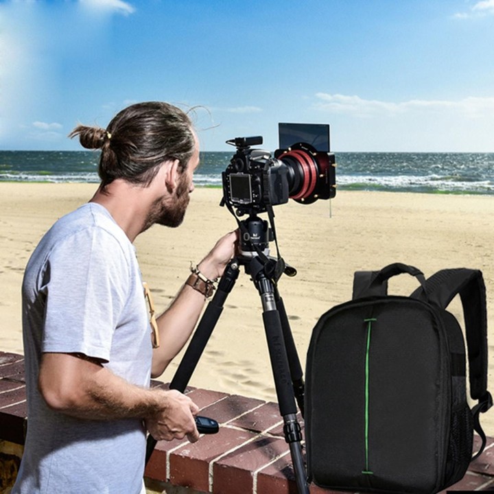 DL-B028 Portable Casual Style Waterproof Scratch-proof Outdoor Sports Backpack SLR Camera Bag Phone Bag for GoPro, SJCAM, Nikon,