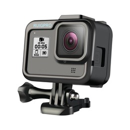 RUIGPRO for GoPro HERO8 Black Standard Border PC ABS Frame Mount Protective Case(Black)