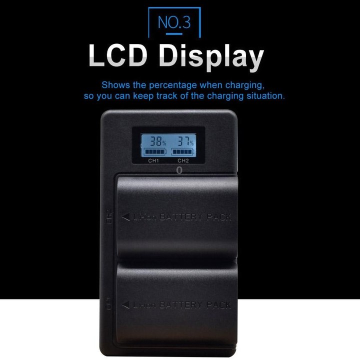 LP-E6 Digital Camera SLR Battery Digital LCD Charger for Canon Series
