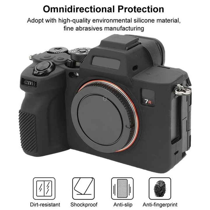 For Sony ILCE-7RM5 / Alpha 7R V Soft Silicone Protective Case (Black)