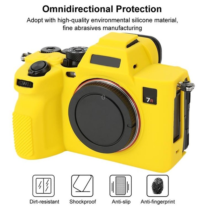 For Sony ILCE-7RM5 / Alpha 7R V Soft Silicone Protective Case (Yellow)
