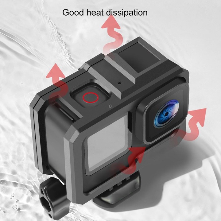 For GoPro HERO10 Black / HERO9 Black ABS Plastic Border Frame Mount Protective Case with Buckle Basic Mount & Screw (Black)