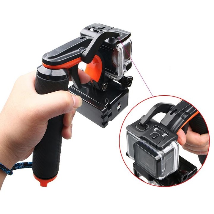 Shutter Trigger + Floating Hand Grip Diving Buoyancy Stick with Adjustable Anti-lost Strap & Screw & Wrench for GoPro HERO7 /6 B