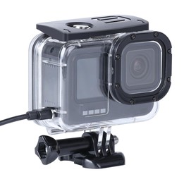 Shockproof Dustproof Housing Protective Case with Charging Hole & Buckle Basic Mount & Screw For GoPro HERO10 Black / HERO9 Blac