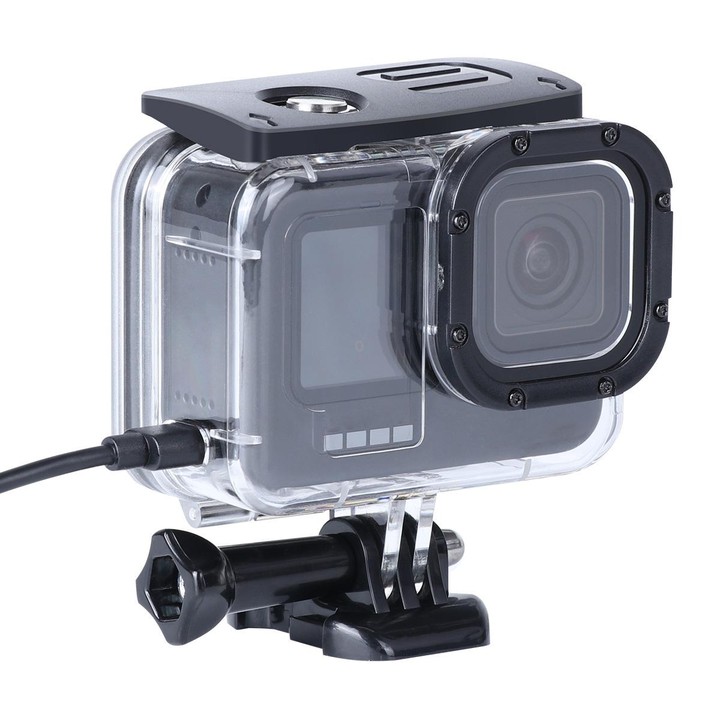 Shockproof Dustproof Housing Protective Case with Charging Hole & Buckle Basic Mount & Screw For GoPro HERO10 Black / HERO9 Blac