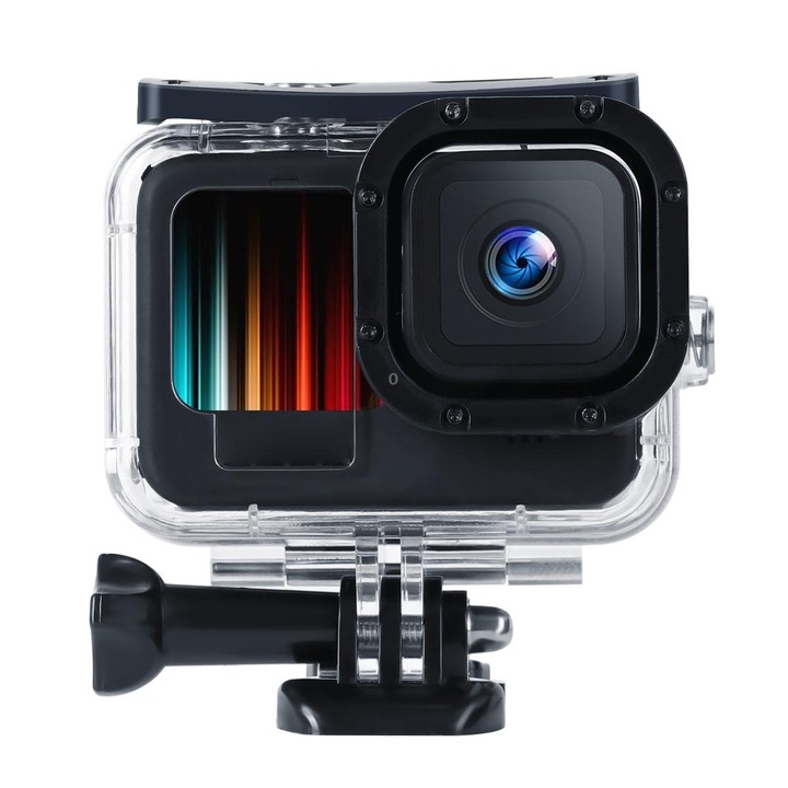 Shockproof Dustproof Housing Protective Case with Charging Hole & Buckle Basic Mount & Screw For GoPro HERO10 Black / HERO9 Blac