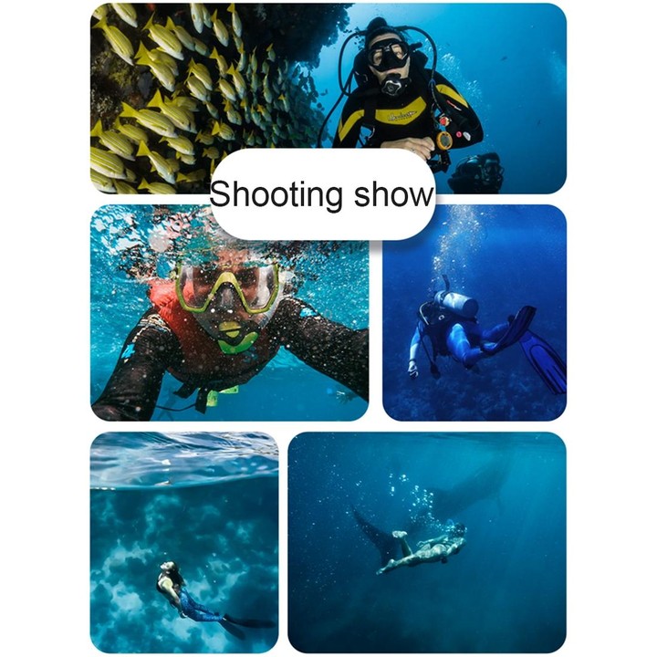 For GoPro HERO8 Black 45m Waterproof Housing Protective Case with Buckle Basic Mount & Screw & Floating Bobber Grip & Strap & An