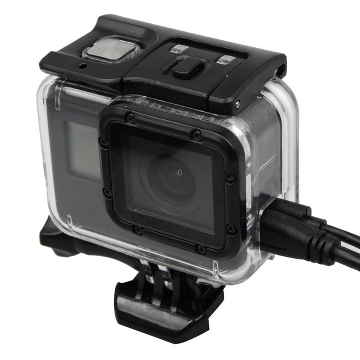 For GoPro HERO5 Skeleton Housing Protective Case Cover with Buckle Basic Mount & Lead Screw, Need to Disassemble Lens