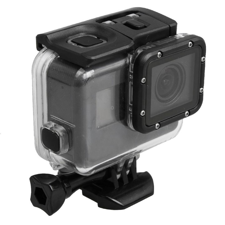 For GoPro HERO5 30m Waterproof PC & ABS Housing Protective Case + Touch Back Cover with Buckle Basic Mount & Long Screw, Backcov