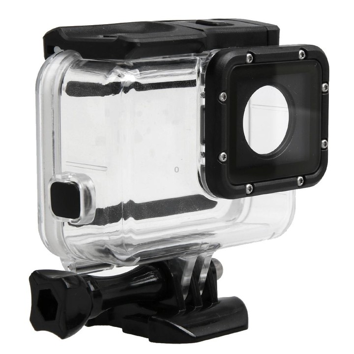 For GoPro HERO5 30m Waterproof PC & ABS Housing Protective Case + Touch Back Cover with Buckle Basic Mount & Long Screw, Backcov