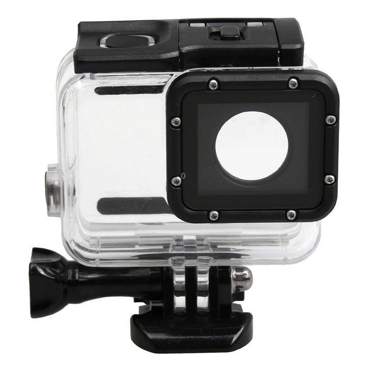 For GoPro HERO5 30m Waterproof PC & ABS Housing Protective Case + Touch Back Cover with Buckle Basic Mount & Long Screw, Backcov