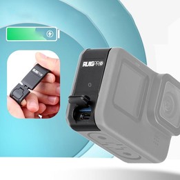 RUIGPRO Aluminum Alloy Battery Side Interface Cover for GoPro HERO10 Black / HERO9 Black (Black)