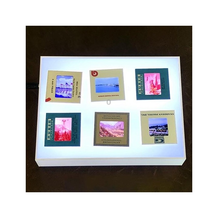 Photo Viewer LED Lightbox Board Box, US Plug (White)