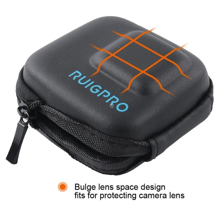 RUIGPRO Super Mini EVA Storage Protective Case Box for GoPro Hero11 Black / HERO10 Black / HERO9 Black / HERO8 Black /7 /6 /5(Bl