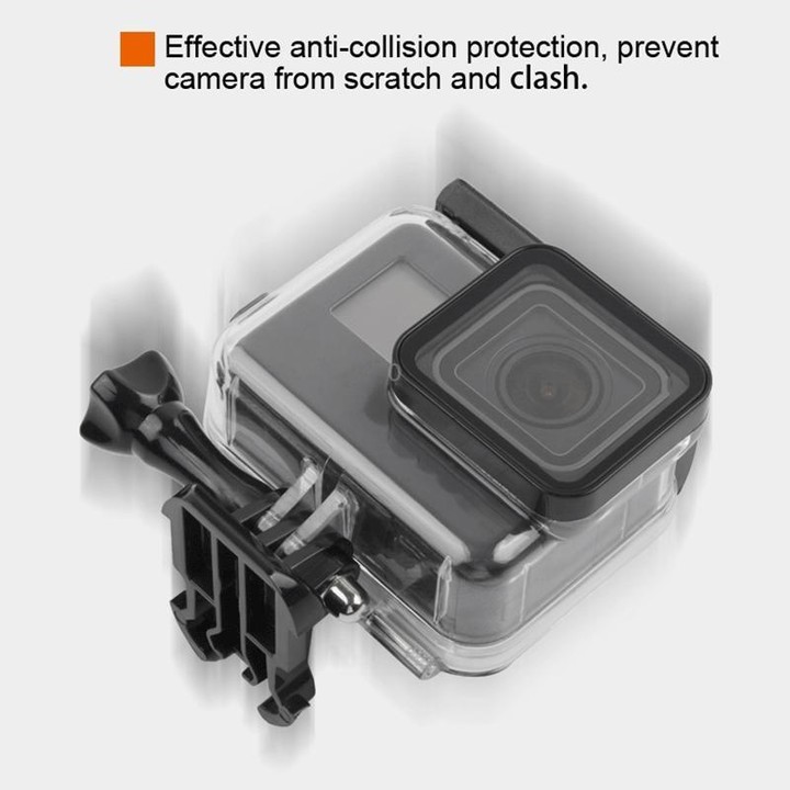 45m Waterproof Housing Protective Case + Touch Screen Back Cover for GoPro NEW HERO /HERO6 /5, with Buckle Basic Mount & Screw,