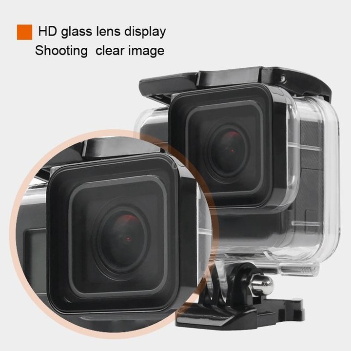 45m Waterproof Housing Protective Case + Touch Screen Back Cover for GoPro NEW HERO /HERO6 /5, with Buckle Basic Mount & Screw &