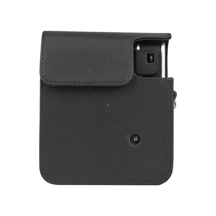 Full Body Camera Retro PU Leather Case Bag with Strap for FUJIFILM instax mini 40 (Black)