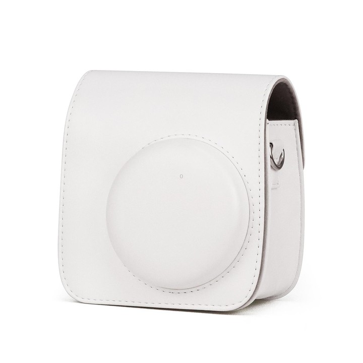Retro Full Body PU Leather Case Camera Bag with Strap for FUJIFILM instax mini 7+ (White)