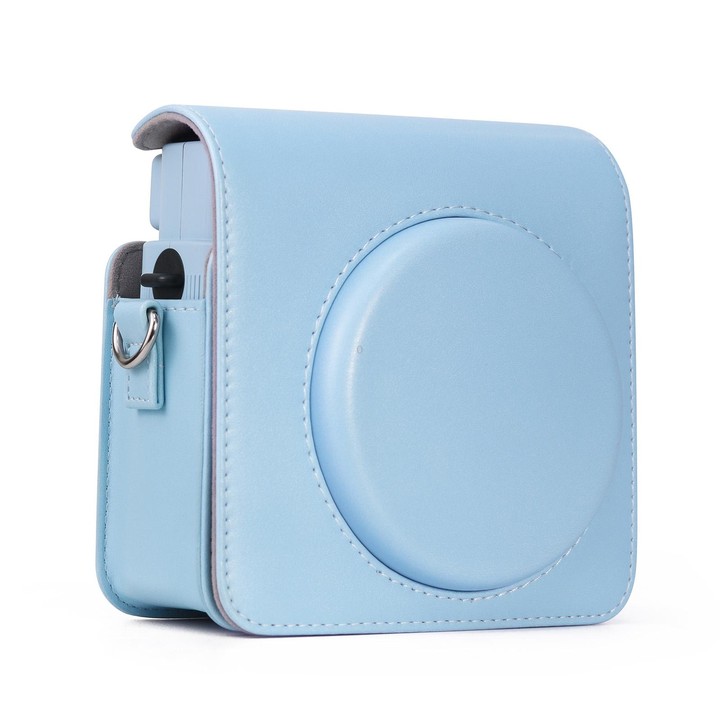Full Body PU Leather Case Camera Bag with Strap for FUJIFILM instax Square SQ1 (Blue)