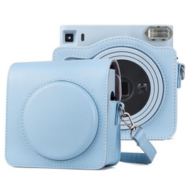 Full Body PU Leather Case Camera Bag with Strap for FUJIFILM instax Square SQ1 (Blue)