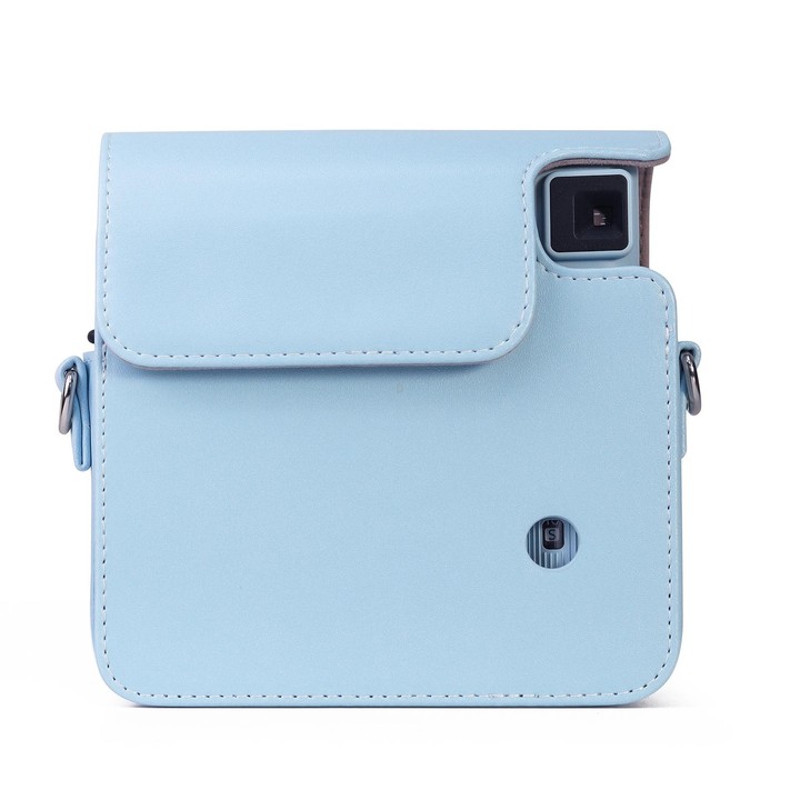 Full Body PU Leather Case Camera Bag with Strap for FUJIFILM instax Square SQ1 (Blue)