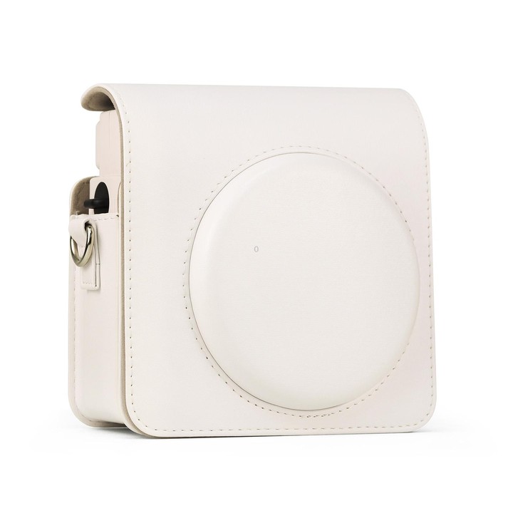 Full Body PU Leather Case Camera Bag with Strap for FUJIFILM instax Square SQ1 (White)