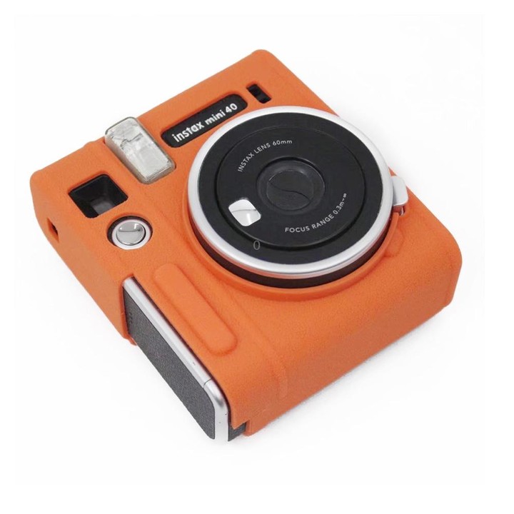 Soft Silicone Protective Case for Fujifilm Instax mini 40 (Orange)