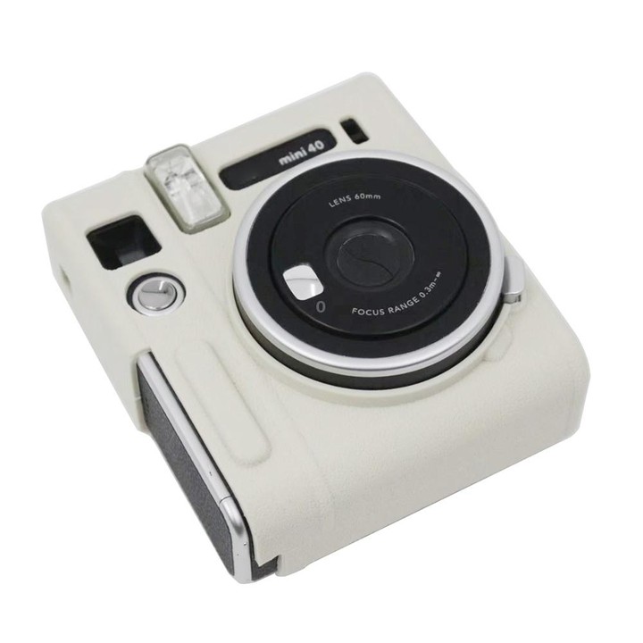Soft Silicone Protective Case for Fujifilm Instax mini 40 (White)