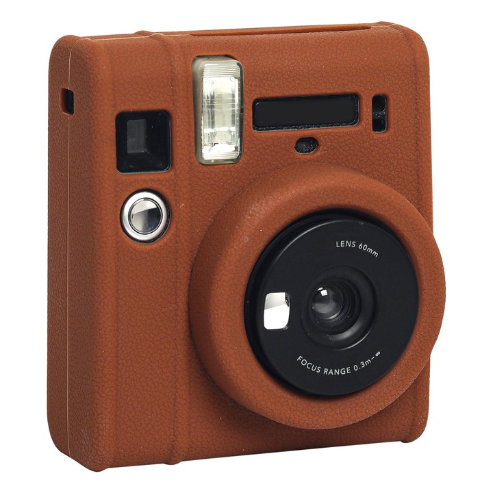 Soft Silicone Protective Case for Fujifilm Instax mini 40 (Brown)