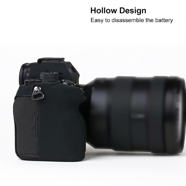 For Sony A7R4 Soft Silicone Protective Case(Black)