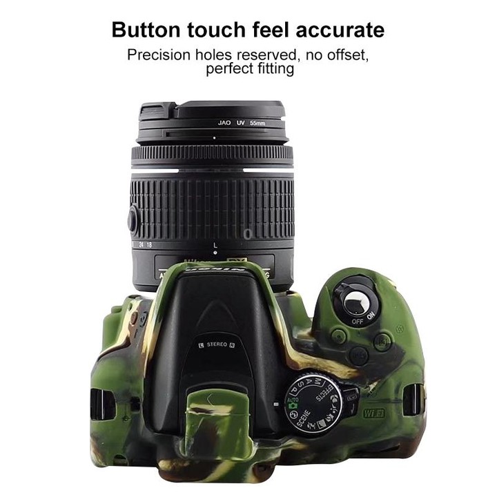 Soft Silicone Protective Case for Nikon D5300 (Camouflage)