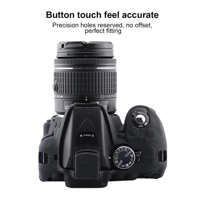 Soft Silicone Protective Case for Nikon D5300(Black)