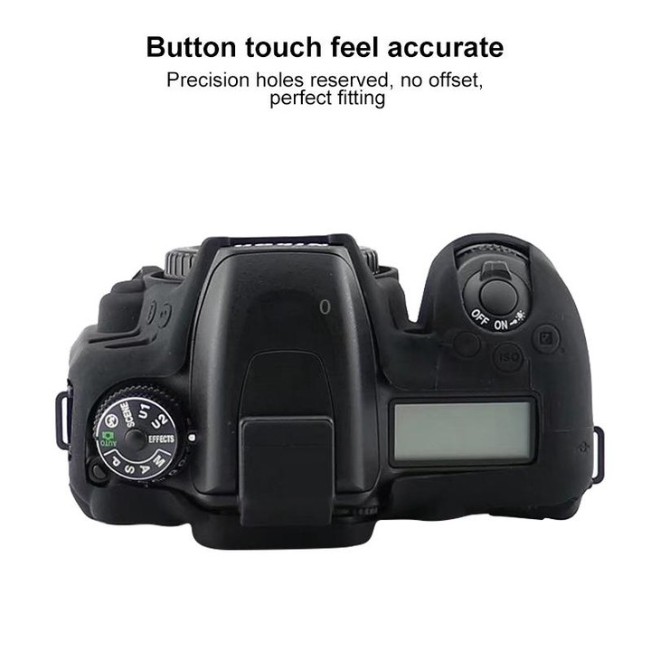 Soft Silicone Protective Case for Nikon D7500(Black)
