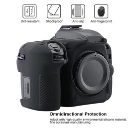 Soft Silicone Protective Case for Nikon D7500(Black)