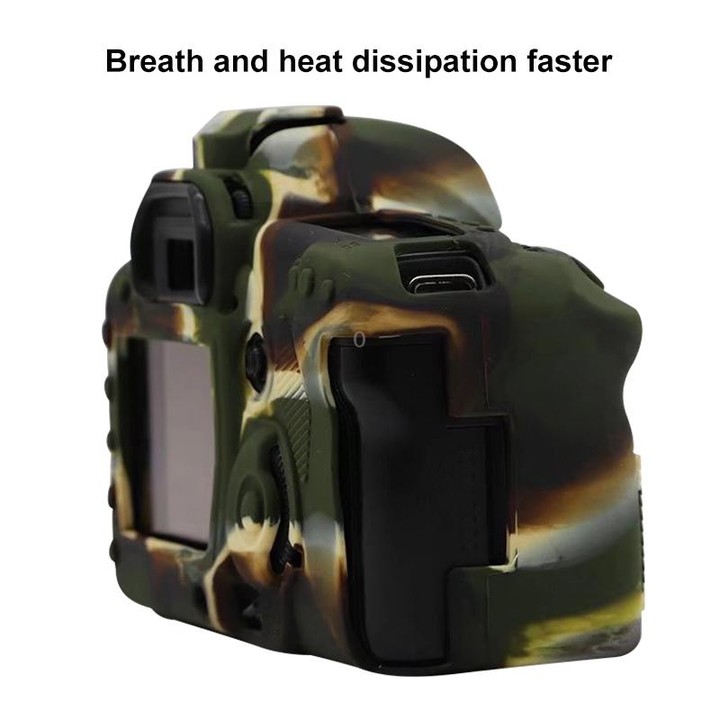 For Canon EOS 5D Mark II Soft Silicone Protective Case(Camouflage)