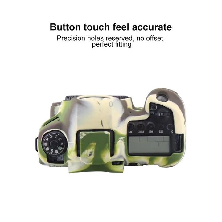For Canon EOS 6D Mark II Soft Silicone Protective Case (Camouflage)