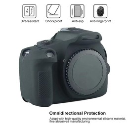 Soft Silicone Protective Case for Canon EOS 2000D (Black)