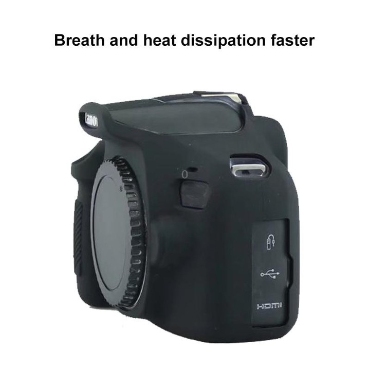 Soft Silicone Protective Case for Canon EOS 2000D (Yellow)