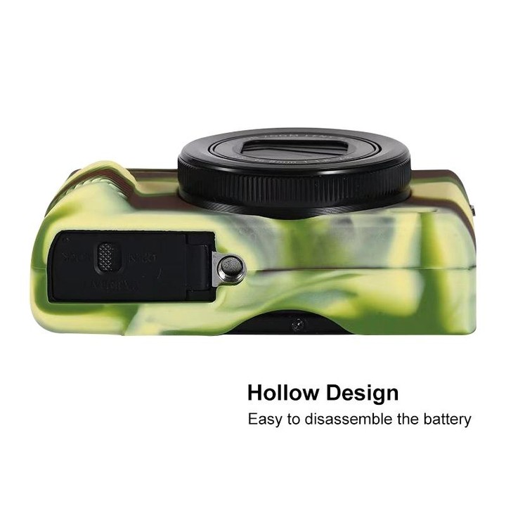 For Canon PowerShot G7 X Mark III / G7X III / G7X3 Soft Silicone Protective Case(Camouflage)