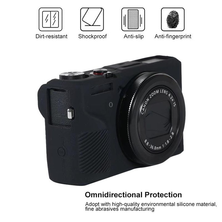 For Canon PowerShot G7 X Mark III / G7X III / G7X3 Soft Silicone Protective Case(Black)