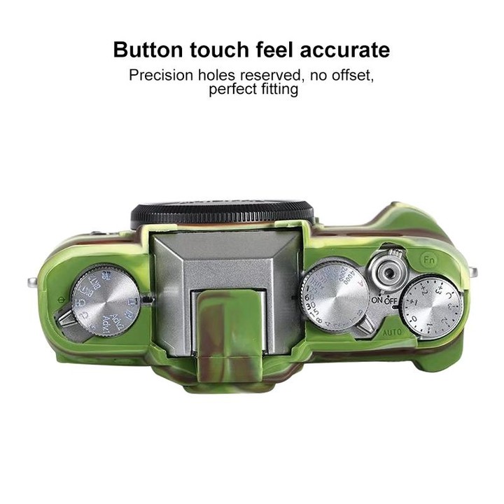 For FUJIFILM X-T30 Soft Silicone Protective Case(Camouflage)