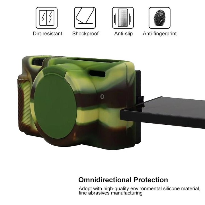 Soft Silicone Protective Case for Sony ZV-1 (Camouflage)