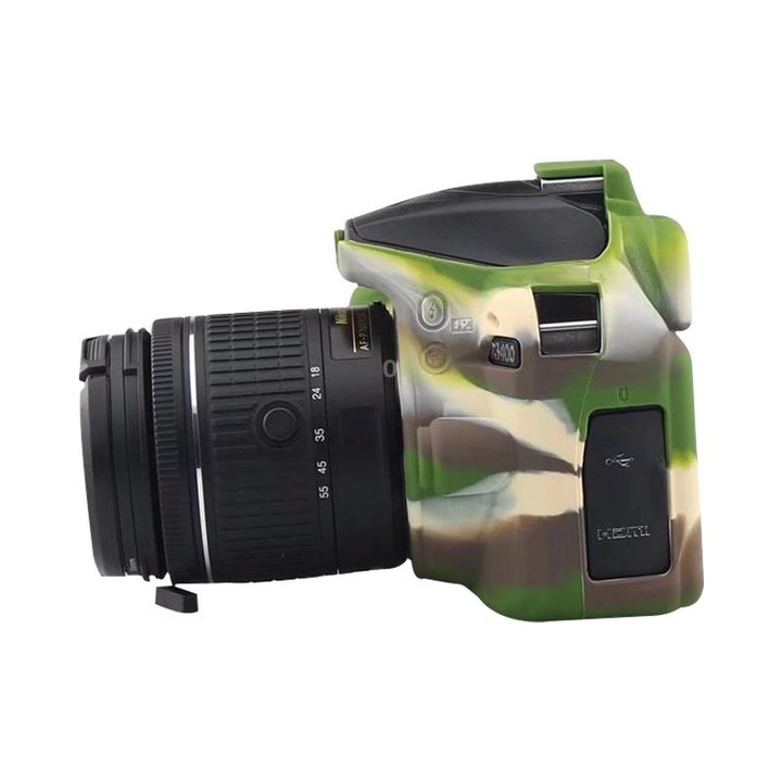 Soft Silicone Protective Case for Nikon D3400 / D3300 (Camouflage)