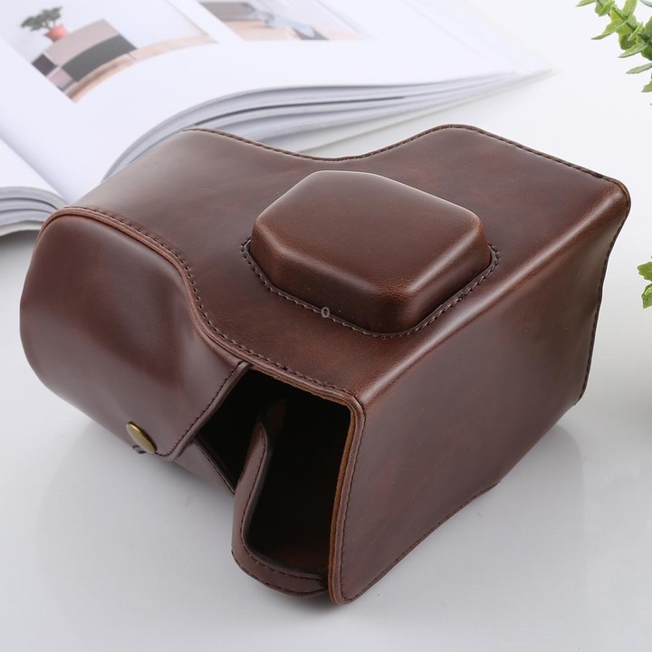 Full Body Camera PU Leather Case Bag with Strap for FUJIFILM X-T3(Coffee)