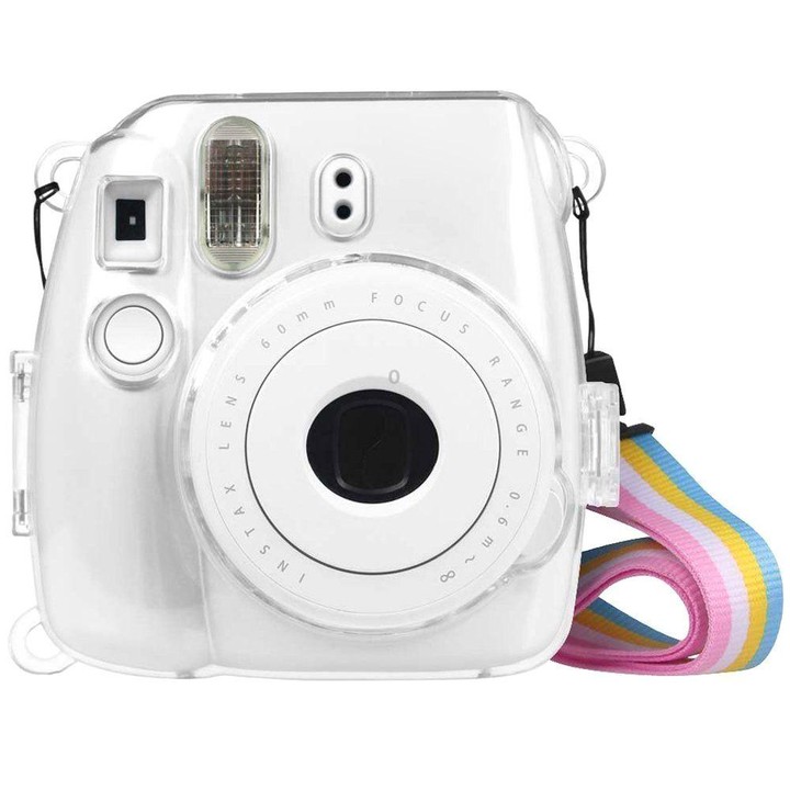 Protective Crystal Shell Case with Strap for FUJIFILM instax mini 9 / mini 8+ / mini 8(Transparent)