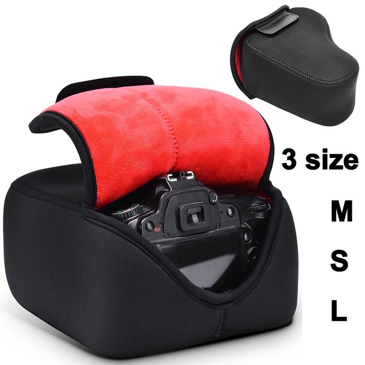 CADeN H6 Shockproof Waterproof Camera Liner Neoprene Bag Case, Size: 17 x 10.5 x 22cm (Black Red)