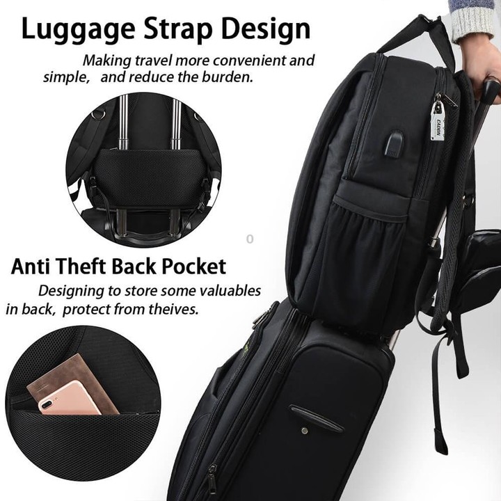 CADeN L5 III Multi-function Digital Camera Dual Shoulders Bag Backpack (Black)
